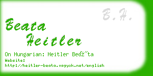 beata heitler business card